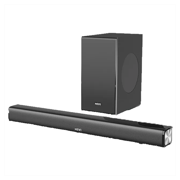 MIVI Fort R240 240W Bluetooth Soundbar with Remote (Cinematic Sound, 2.1 Channel, Black, MIVISBFORTR240)