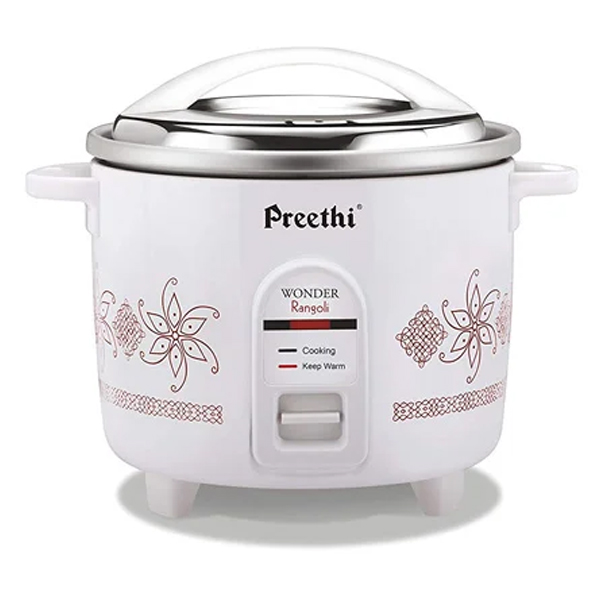 Preethi 1.8L Rangoli Double Pan Rice Cooker (RANGOLIDOUBLEPAN1.8L)