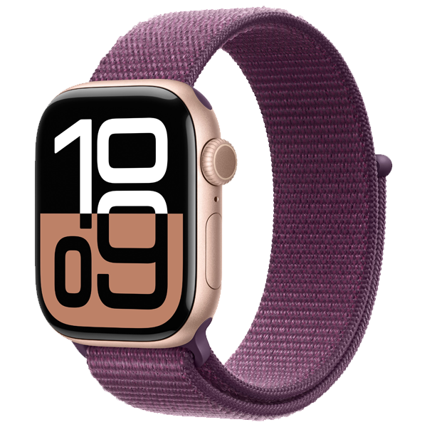 Apple Watch Series 10 GPS Rose Gold Aluminium Case with Sport Loop (IWS10GPS42RGDALMWWK3)