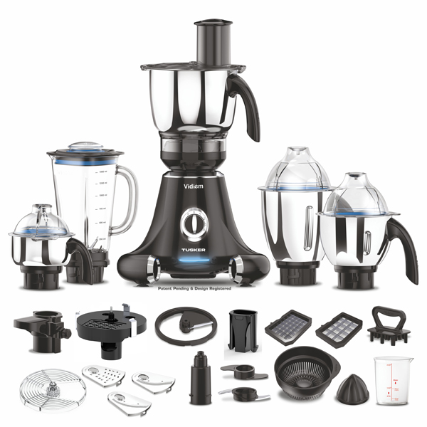 Vidiem MG 608 A Tusker 750 Watts Mixer Grinder with 4 Jars  (VIDIEMTUSKER750W)