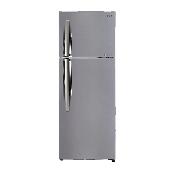 LG 284 L 2 Star Inverter Frost-Free Double Door Refrigerator (Shiny Steel) (GLC302KPZY)