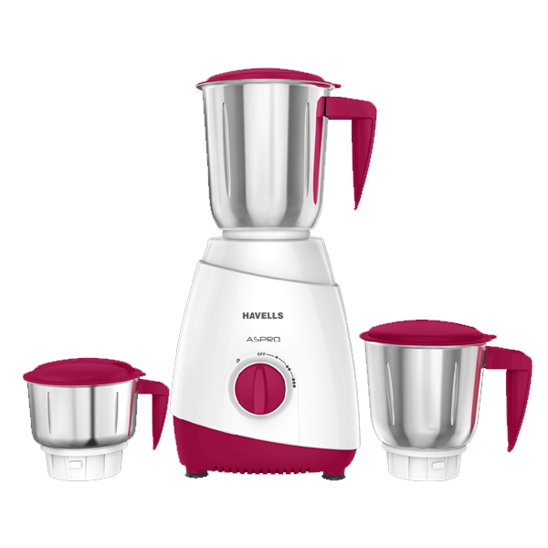 Havells Aspro 550 Wt Mixer Grinder with 3 Jar (ASPROSHIELD550W)