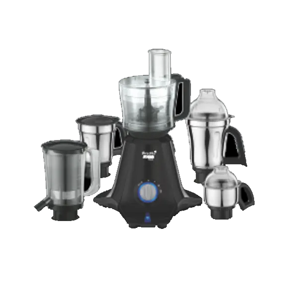 Preethi MG 261 Zodiac 750 Juicer Mixer Grinder (5 Jars, Black/Light Grey) (ZODIACBLACK)