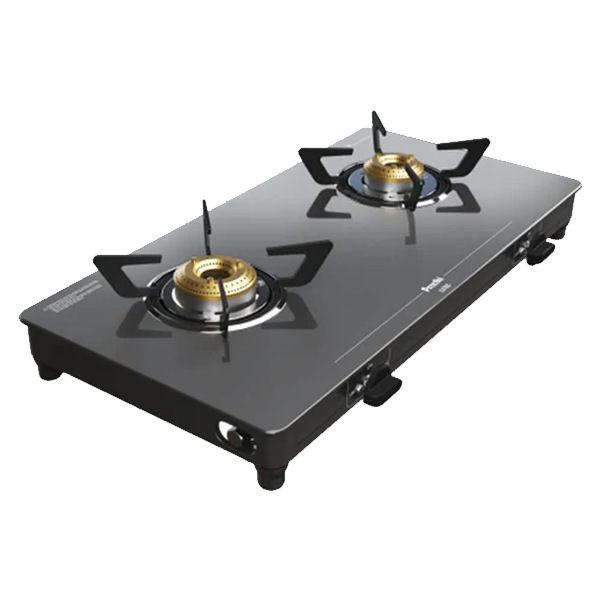 Preethi Luxe Pro 2 Burner Glass Top Gas Stove (LUXEPRO2B, Black)