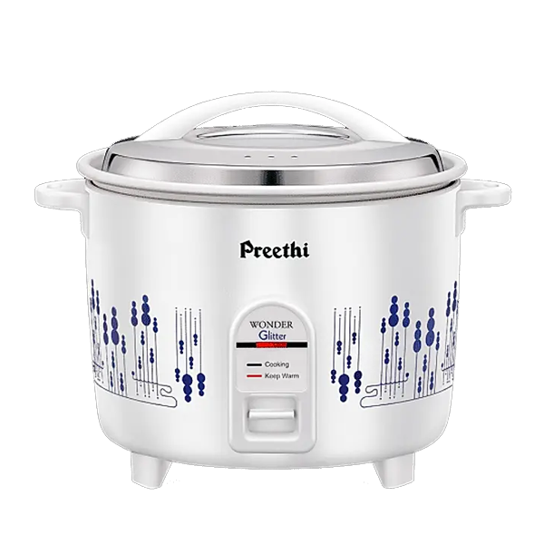 Preethi Glitter E 1.8 Ltr Rice Cooker (Double Pan, WARMERDP1.8L)