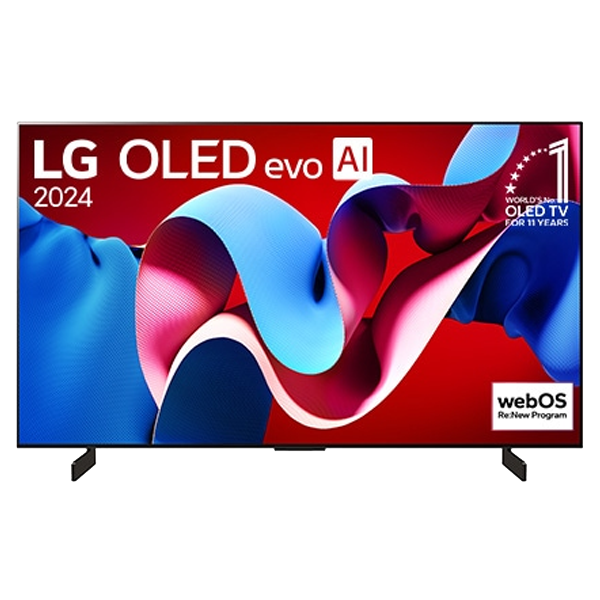 LG evo C4 Series 106 cm (42 inches) 4K Ultra HD Smart OLED TV with webOS 24, Dolby Atmos & Dolby Vision, 120Hz Refresh Rate (OLED42C4)