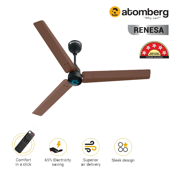 Atomberg Renesa Ceiling Fans ,Brown and Black (36RENESA)