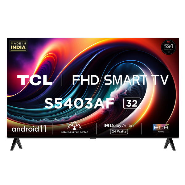 TCL 80.04 cm (32 inches) Bezel-Less S Series FHD Smart Android LED TV (TCL32S5403AF)