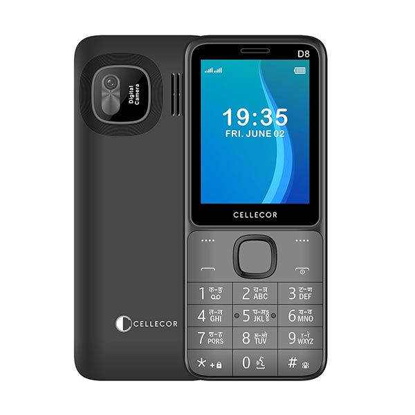 CELLECOR D8 Dual Sim Feature Phone with Big Battery 2750 mAH (CELLD8)