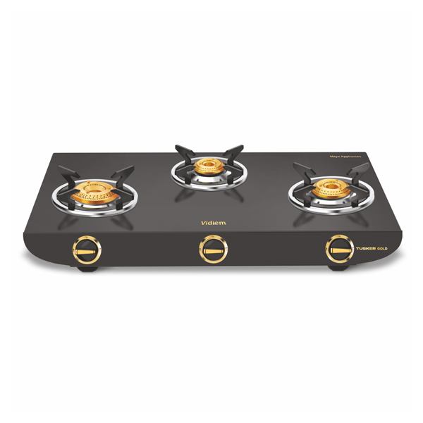 Vidiem Tusker 3 Burner  Gas Stove (VIDIEMTUSKERGOLD3B )