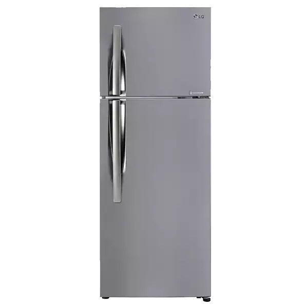 LG 308 Litres 2 Star Inverter Frost-Free Double Door Refrigerator (Shiny Steel) (GLC322KPZY)