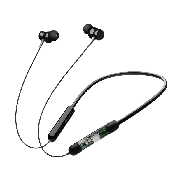 Kratos Vibez N5 Neckband Earphones, Bluetooth Earphones with Type C Fast Charging (KRNBBTN5)