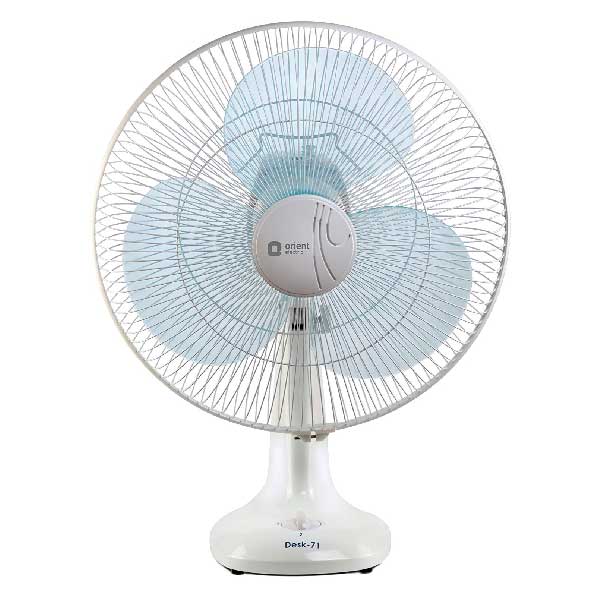 Orient Electric Desk 71 TF 400 mm 3 Blade Table Fan  White, (16DESK71TF)