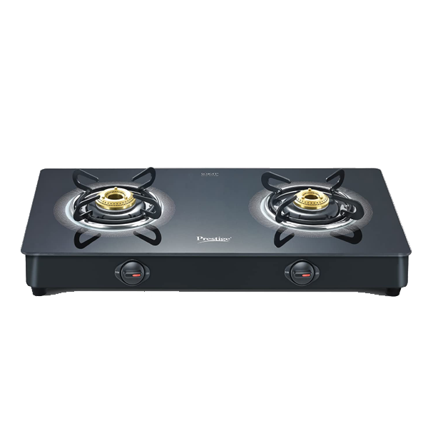 Prestige Royale Plus Glass, Stainless Steel Manual Gas Stove  (2 Burners, ROYALEPLUSGT02L)