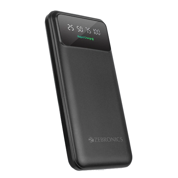 ZEBRONICS 10000 mAh Power Bank (20 W, Fast Charging) (ZEBA223MB10000S10)