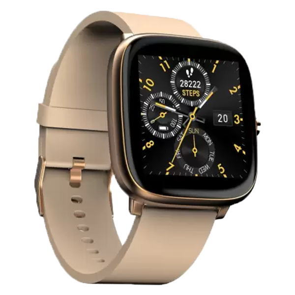 Noise ColorFit Qube SpO2 Beige Gold Smartwatch  (Regular) (NOISEWCFITQUBESPO2)