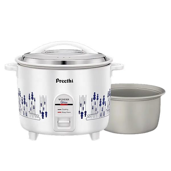 Preethi Glitter E 2.2 Ltr Rice Cooker (Double Pan, WARMERDP2.2L)