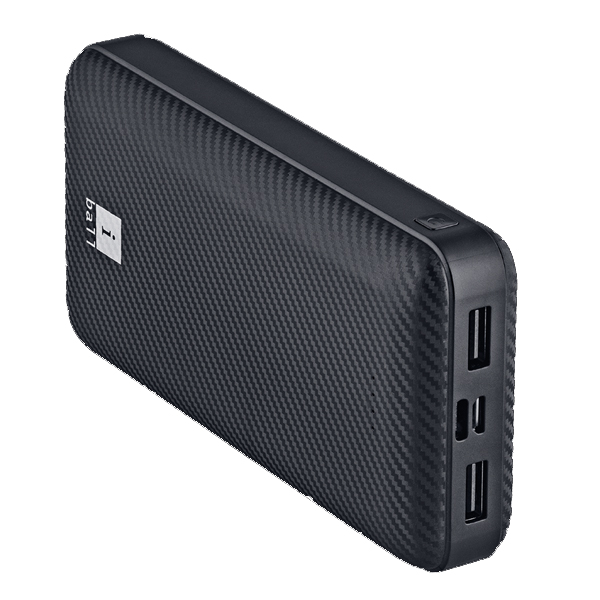 iball 20000 mAh Power Bank (12 W, Fast Charging)  (Black, Lithium Polymer) (IBALLPBIB20000LP)