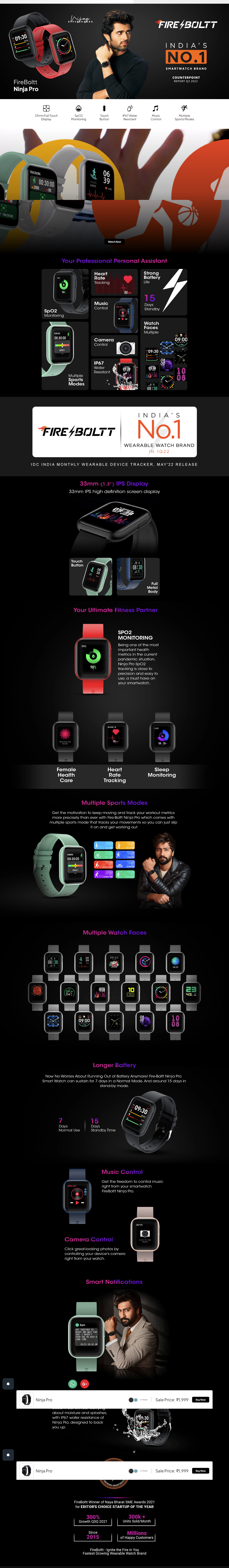 Fire-Boltt Ninja Pro Full Metal Smartwatch (SWNINJAPRO)