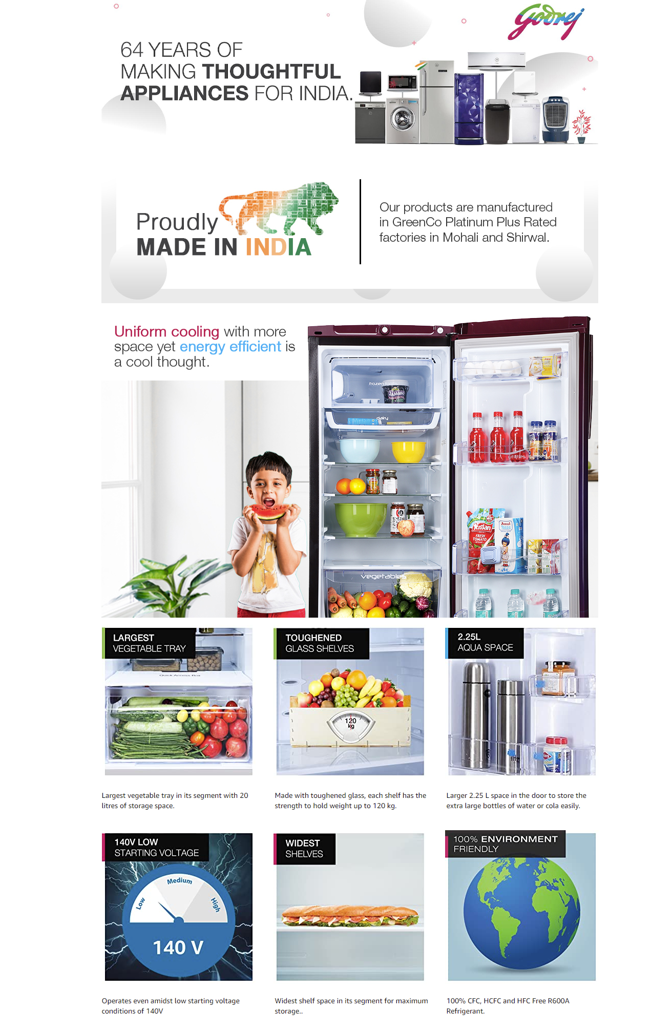 Godrej Edge Pro 205 Litres 3 Star Direct Cool Single Door Refrigerator(RDEDGEPRO230CTAFMNWN)