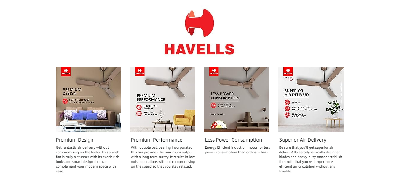 Havells 1200 mm Fan ENTICER ES (48ENTICERES)