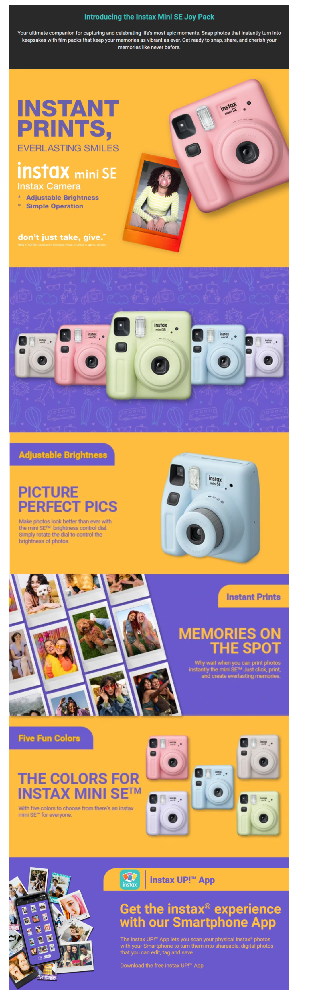 Fujifilm Instax Mini SE Joy Pack (INSTAXMINISEJOYPACK)