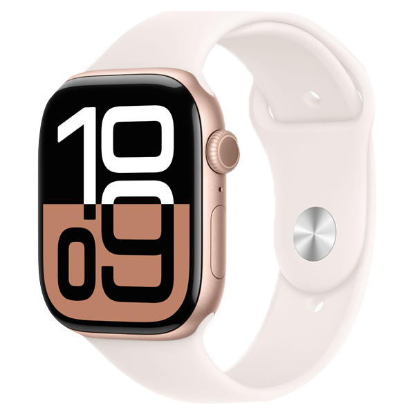 Apple Watch Series 10 GPS + Cellular Rose Gold Aluminium Case With Sport Band M/L (IWS10CEL46RGDALMWY73)