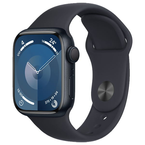 Apple Watch Series 9 GPS 41mm Midnight Aluminium Case with Midnight Sport Band - S/M (IWS9GPS41MMMIALMR8W3)