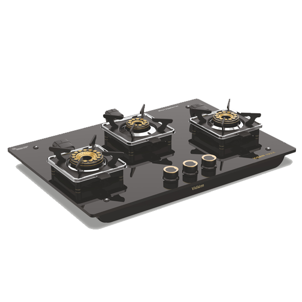 Vidiem Vogue 3-Burner Gas Cooktop Black (VIDIEMVOGUETREND3B)