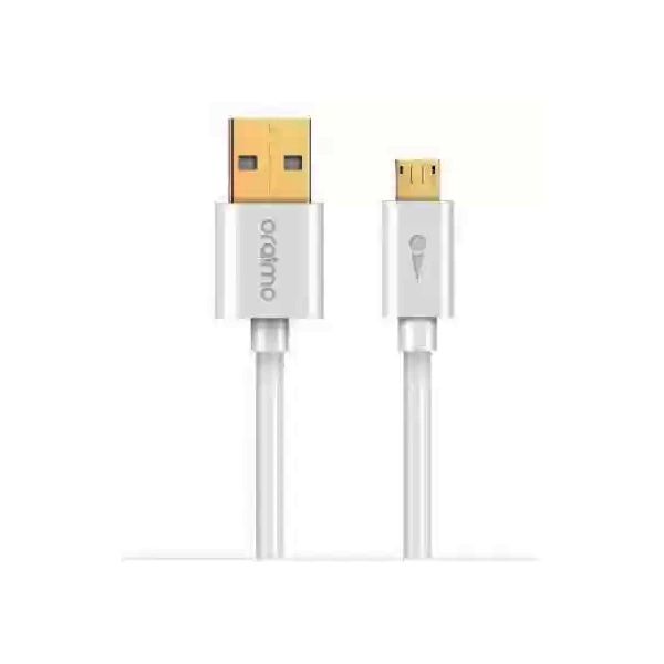 oraimo OCD-M102 2 A 1 m Micro USB Cable  (Compatible with Mobile, White, One Cable) - ORAIMOCDM56