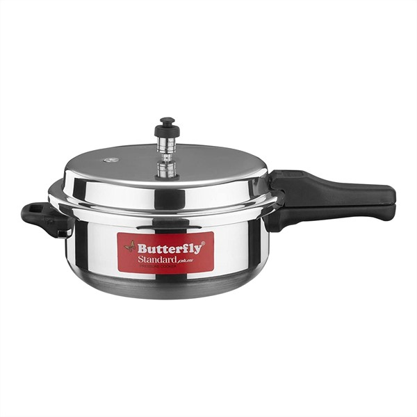 Butterfly Standard Plus Induction Base Aluminium Pressure Cooker, 5.5 Litre (5.5LSTDPLUSSRPAN)