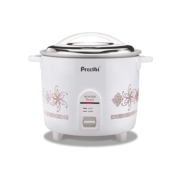 Preethi 2.2L Rangoli Double Pan Rice Cooker (RANGOLIDOUBLEPAN2.2L)